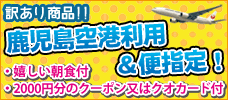 【東京発】鹿児島空港利用＆便指定！特典付