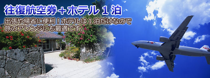 沖縄旅行　出張・帰省に便利な格安航空券パック