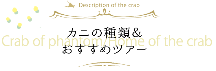 かにの種類&おすすめツアー