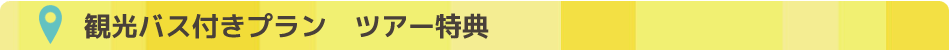 観光バス付きプラン ツアー特典
