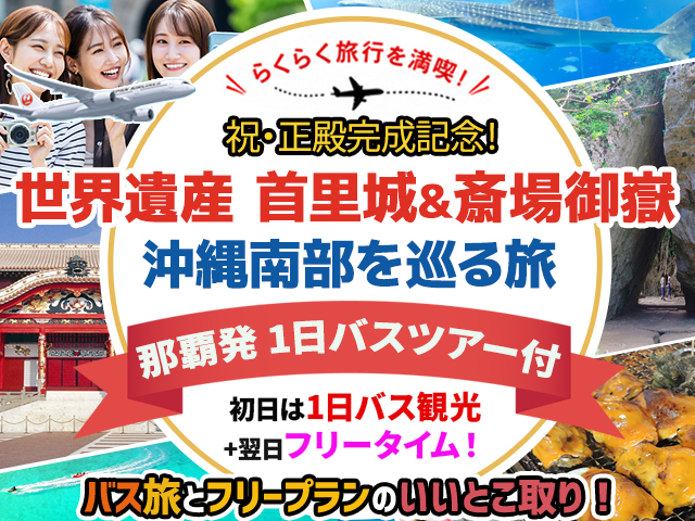 1日バス観光付き沖縄ツアー