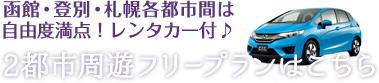 レンタカー付2都市周遊フリープランはこちら