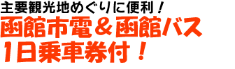 函館市電＆函館バス1日乗車券付