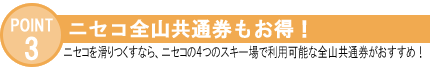 POINT3　小物セットが1日1,000円でOK!　スキー・スノーボード共有、ゴーグル+帽子＋グローブ