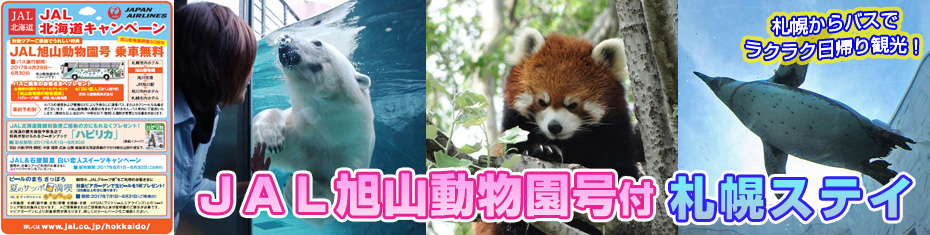 北海道旅行　北海道ツアー　ＪＡＬ旭山動物園号　バス付｜オリオンツアー