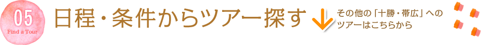 日程・条件からツアー探す