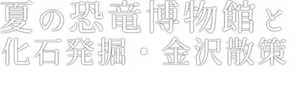 夏の恐竜博物館と化石発掘体験・金沢散策