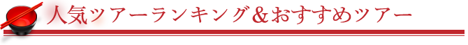 人気ツアーランキング＆おすすめツアー