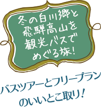 冬の白川郷と飛騨高山・金沢