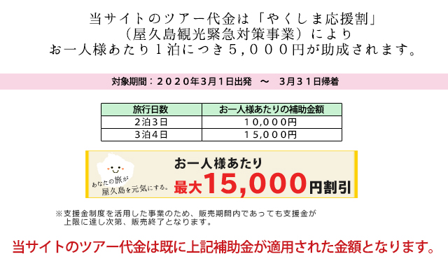 やくしま応援割補助金額について