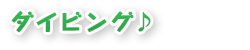 ダイビング♪