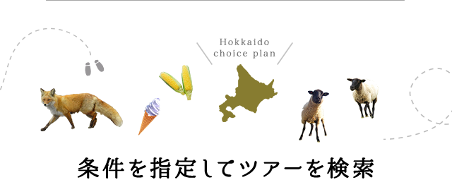 Hokkaido choice plan 条件を指定してツアーを検索