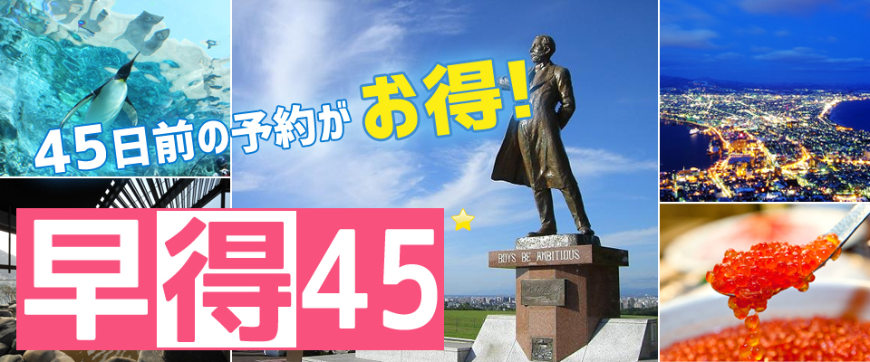 早得45　関西発格安北海道ツアー