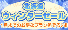 北海道ウィンターセール！1月までのお得なプラン勢ぞろい！