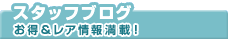 お得＆レア情報満載！スタッフブログ