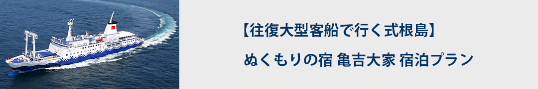 往復大型客船で行く式根島！ぬくもりの宿 亀吉大家　宿泊プラン