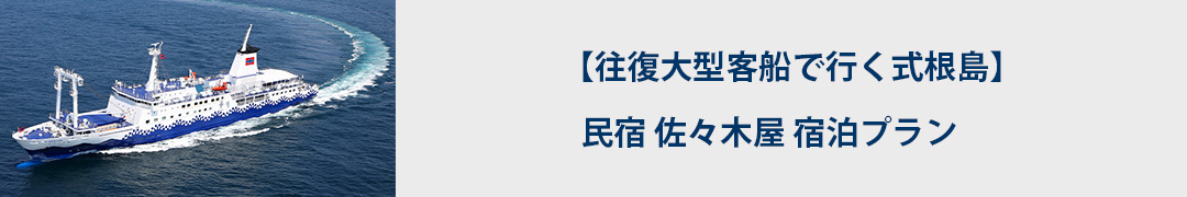 往復大型客船で行く式根島！民宿 佐々木屋　宿泊プラン