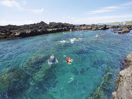 伊豆大島は、東京の南約120kmに浮かぶ伊豆諸島最大の島。 2010年「活火山三原山の活動を通して、自然と大地の関わりを楽しく学ぶことのできる場所」として、関東地方では初めて日本ジオパークに認定されました。
