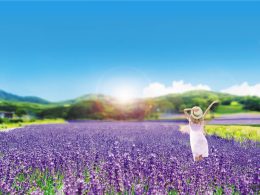 たっぷり滞在（約80～90分）が魅力！関東最大級の約５万株が咲き誇るラベンダー畑と大人気！こんにゃくパークへ行く限定７月出発設定コース！桃のお土産♪昼食は旬のとれたて野菜などが揃う夏の高原バイキング♪