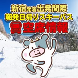 関東発！出発間際 朝発日帰りスキーバス空席情報