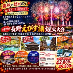 第120回 長野えびす講煙火大会バスツアー1泊2日間