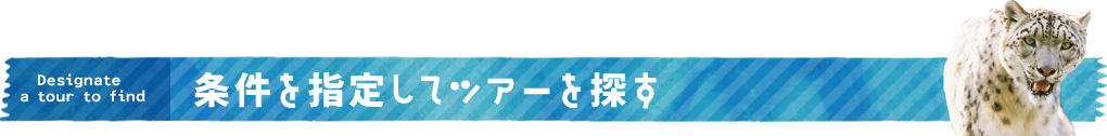 条件を指定してツアーを探す