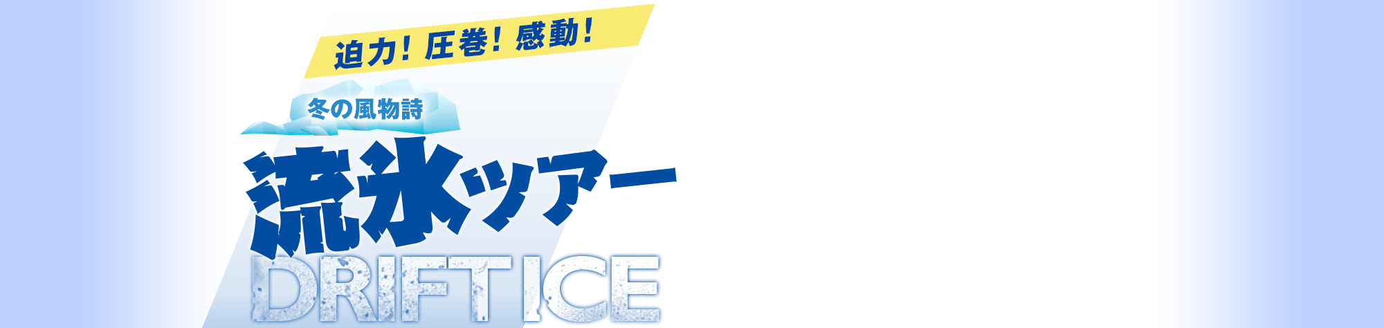 迫力!圧巻!感動! 冬の風物詩 流氷ツアー!